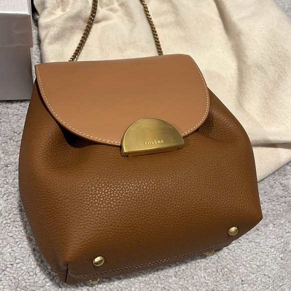 Polene Crossbody Bag in Brown and Tan - Picture 2 of 5